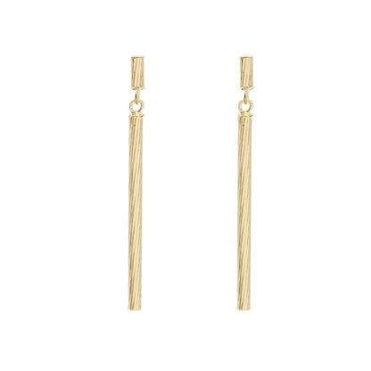 Cercei Aur 14k Lungi Striatii