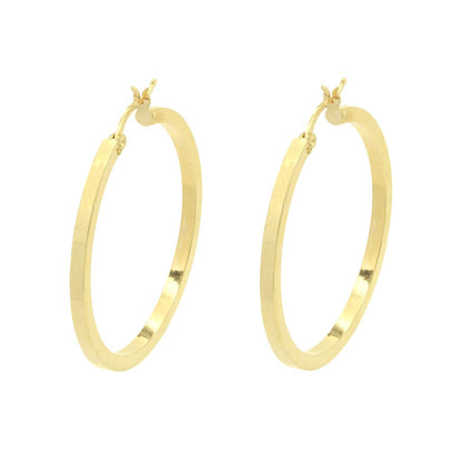 Cercei Aur 14k Square Hoops 3.5cm
