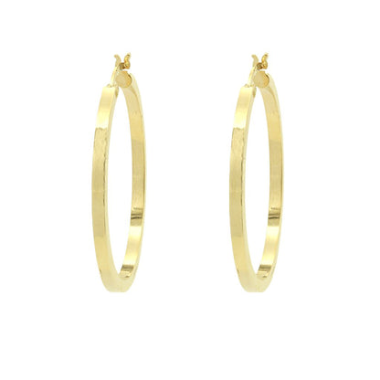 Cercei Aur 14k Square Hoops 3.5cm