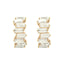 Cercei Aur 14k Uneven Eternity cu Pietre Zirconia