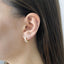 Cercei Aur 14k Uneven Eternity cu Pietre Zirconia