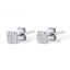 Cercei Aur Alb 14k cu Diamant 0,035ct