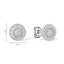 Cercei Aur Alb 14k cu Diamante 0,115ct Cerc - SORELLY