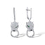 Cercei Aur Alb 14k cu Diamante 0.313ct Pantera