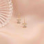 Cercei Copii Aur 14k Fluture cu Pietre Albe