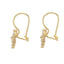 Cercei Copii Aur 14k Fluture cu Pietre Albe