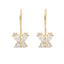 Cercei Copii Aur 14k Fluture cu Pietre Albe