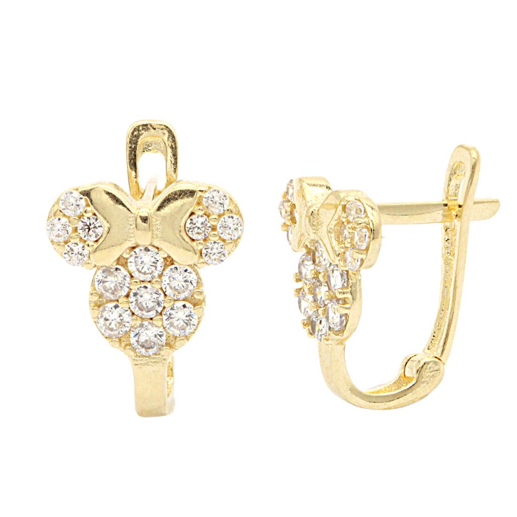 Cercei Copii Aur 14k Minnie Mouse