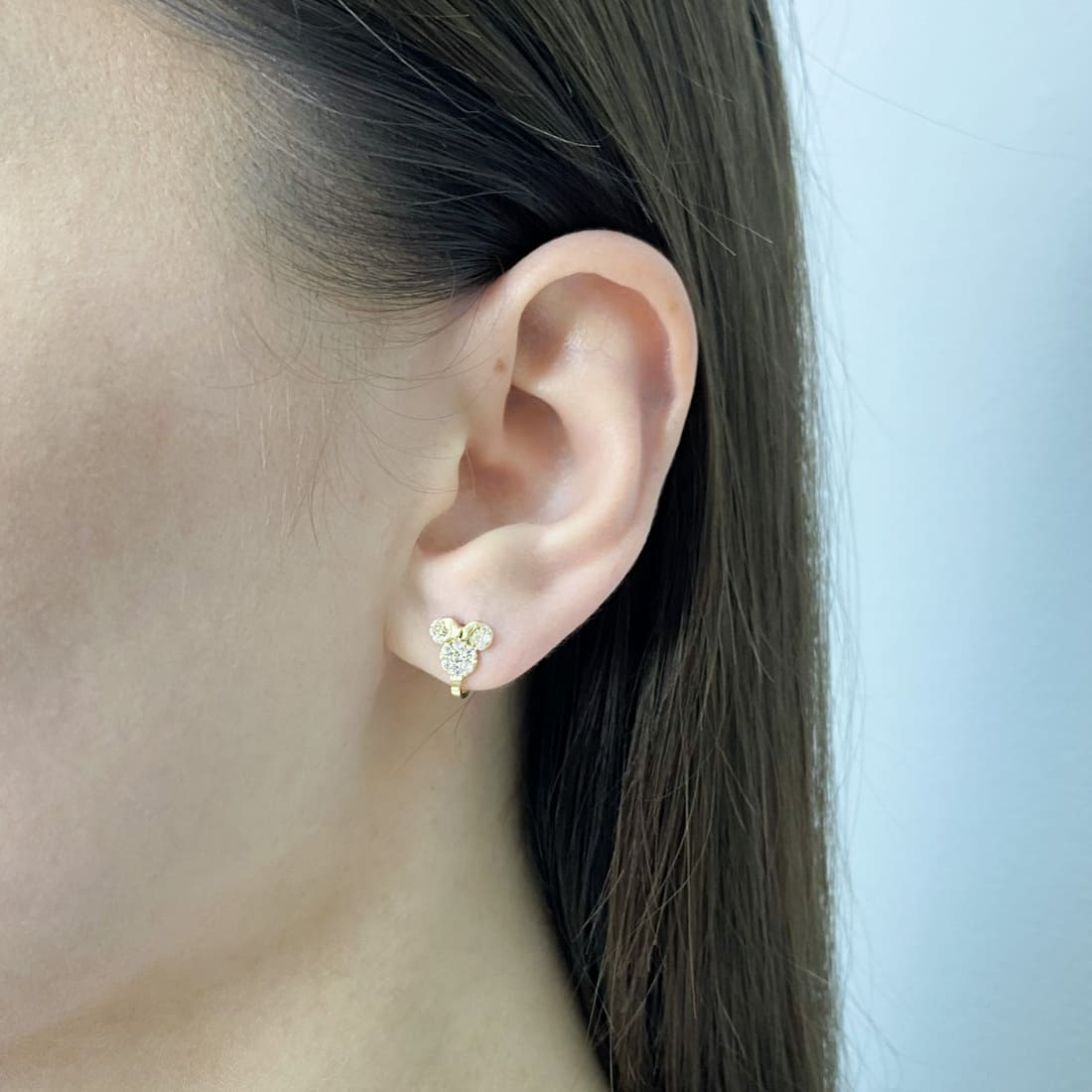 Cercei Copii Aur 14k Minnie Mouse
