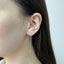 Cercei Fir Aur 14k Flower cu Pietre Zirconia