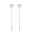 Cercei Fir Aur 14k Inima cu Pietre Zirconia