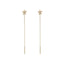 Cercei Fir Aur 14k Stea cu Pietre Zirconia