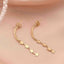 Cercei Lungi Aur 14k Stelute
