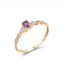 Inel Aur 14k cu Diamante 0,013ct si Ametist - SORELLY