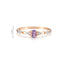 Inel Aur 14k cu Diamante 0,013ct si Ametist - SORELLY
