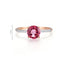Inel Aur Roz 14k cu Diamante 0,045ct si Topaz - SORELLY