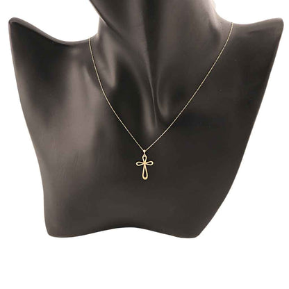 Lant Aur 14k Cruce Modern Cross