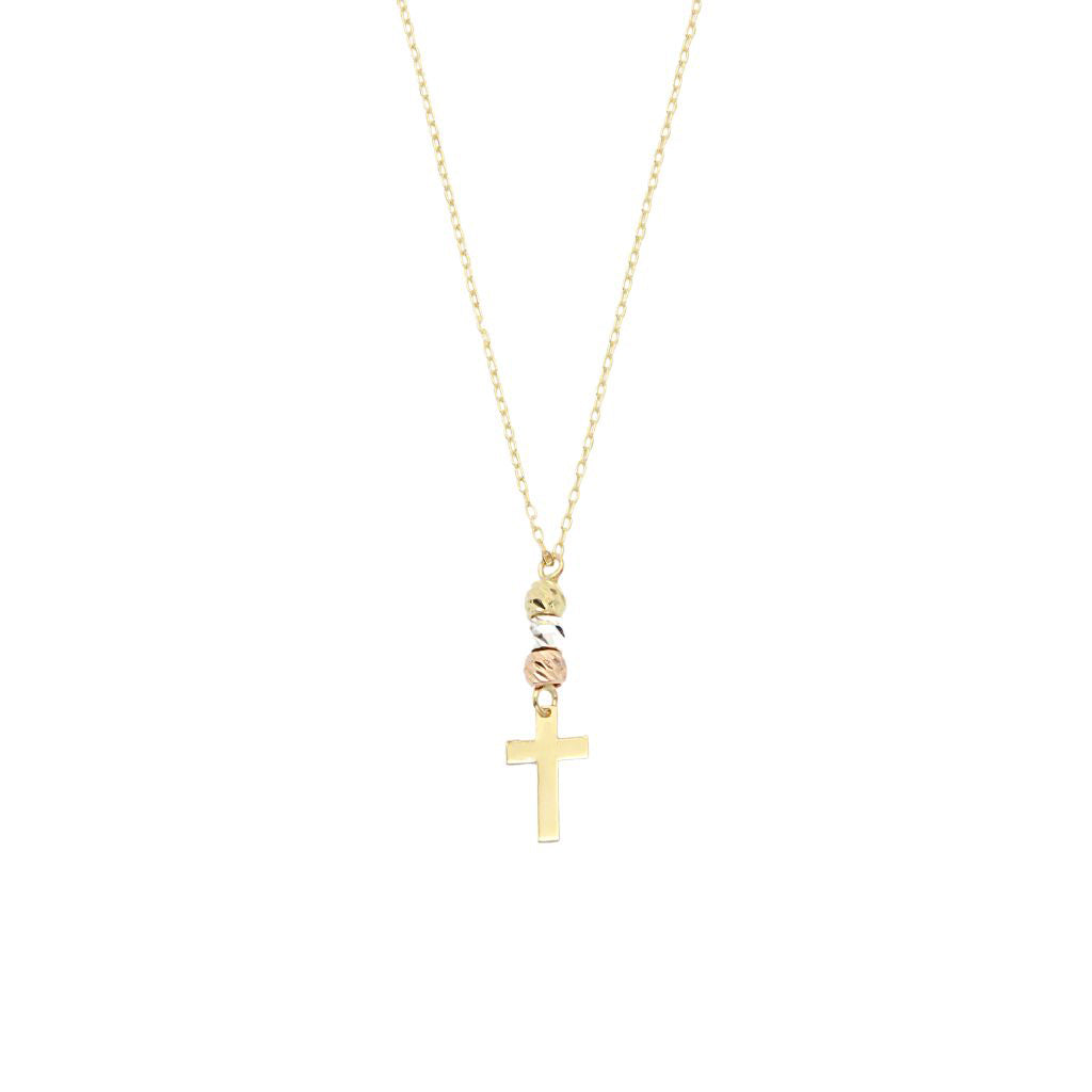 Lant Aur 14k Cruce si Bile Multicolore