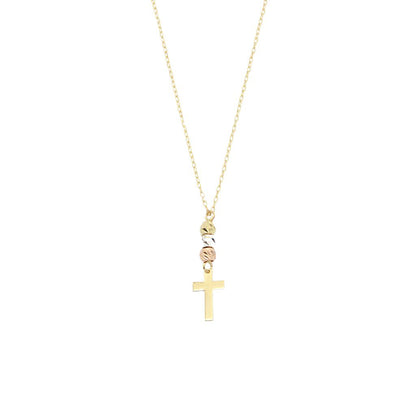 Lant Aur 14k Cruce si Bile Multicolore