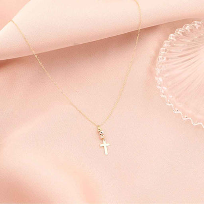 Lant Aur 14k Cruce si Bile Multicolore