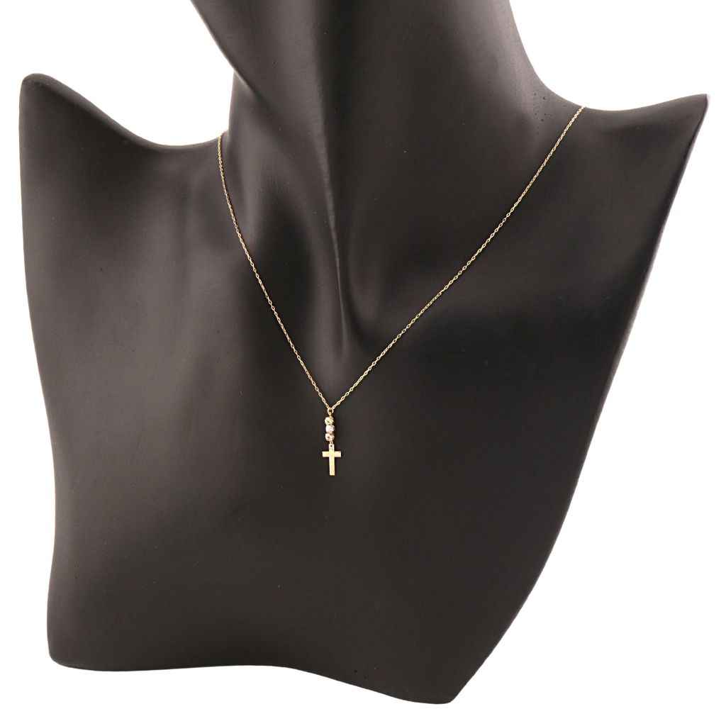 Lant Aur 14k Cruce si Bile Multicolore