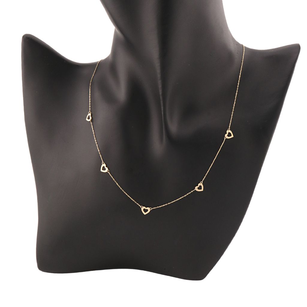 Lant Aur 14k Dainty Hearts
