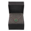 Lant Aur 14k Floare cu Malachit 1.5cm