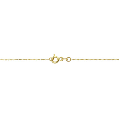 Lant Aur 14k Floare cu Malachit 1.5cm