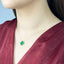 Lant Aur 14k Floare cu Malachit 1.5cm