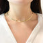 Lant Aur 14k Herringbone Reversibil