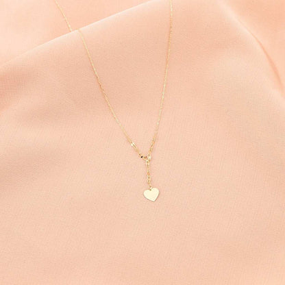 Lant Aur 14k Inima cu Zale Sequin