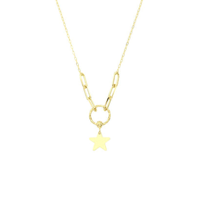 Lant Aur 14k Star Chain