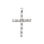 Pandantiv Argint Cruce Minimalista cu Pietre Zirconia