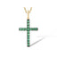 Pandantiv Aur 14k Cruce cu Smarald 0.600ct