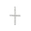 Pandantiv Aur Alb 14k Cruce cu Pietre Zirconia
