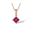 Pandantiv Aur Roz 14k cu Rubin 0.264ct