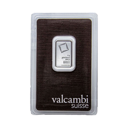 Lingou Platina 5 grame Valcambi, puritate 999.5‰