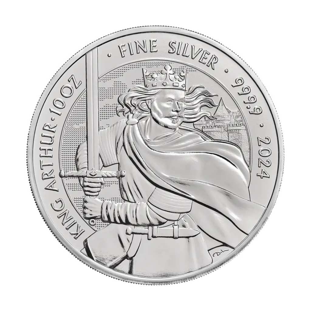 Moneda Argint 10oz King Arthur Myths & Legends 2024
