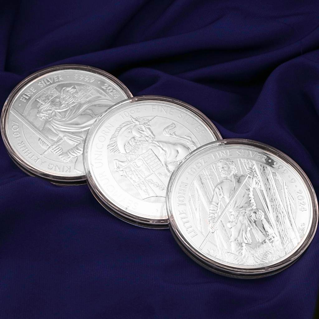 Moneda Argint 10oz King Arthur Myths & Legends 2024