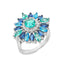 Inel Argint Royal Blue Flower