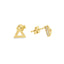 Cercei Aur 14k Model Triunghi cu Pietre Zirconia - SORELLY