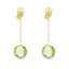 Cercei Aur 14k Rotunzi cu Piatra Naturala Peridot - SORELLY