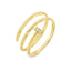 Inel Aur 14k Cui Dublu cu Pietre Zirconia - SORELLY