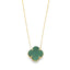 Lant Aur 14k Floare cu Malachit 1 cm