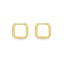 Cercei Placati cu Aur Square Hoops