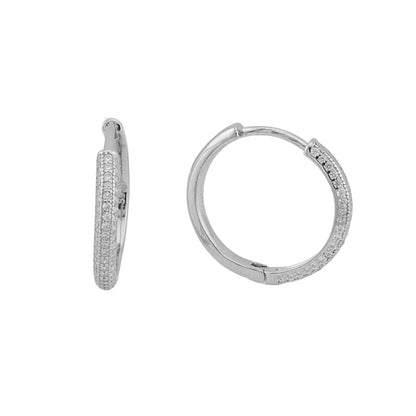 Cercei Argint Eternity Hoops 1.7cm