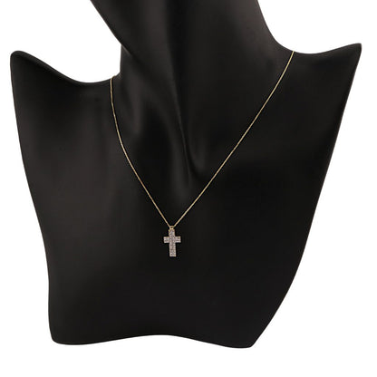 Lant Aur 14k Cruce cu Pietre Zirconia Faith