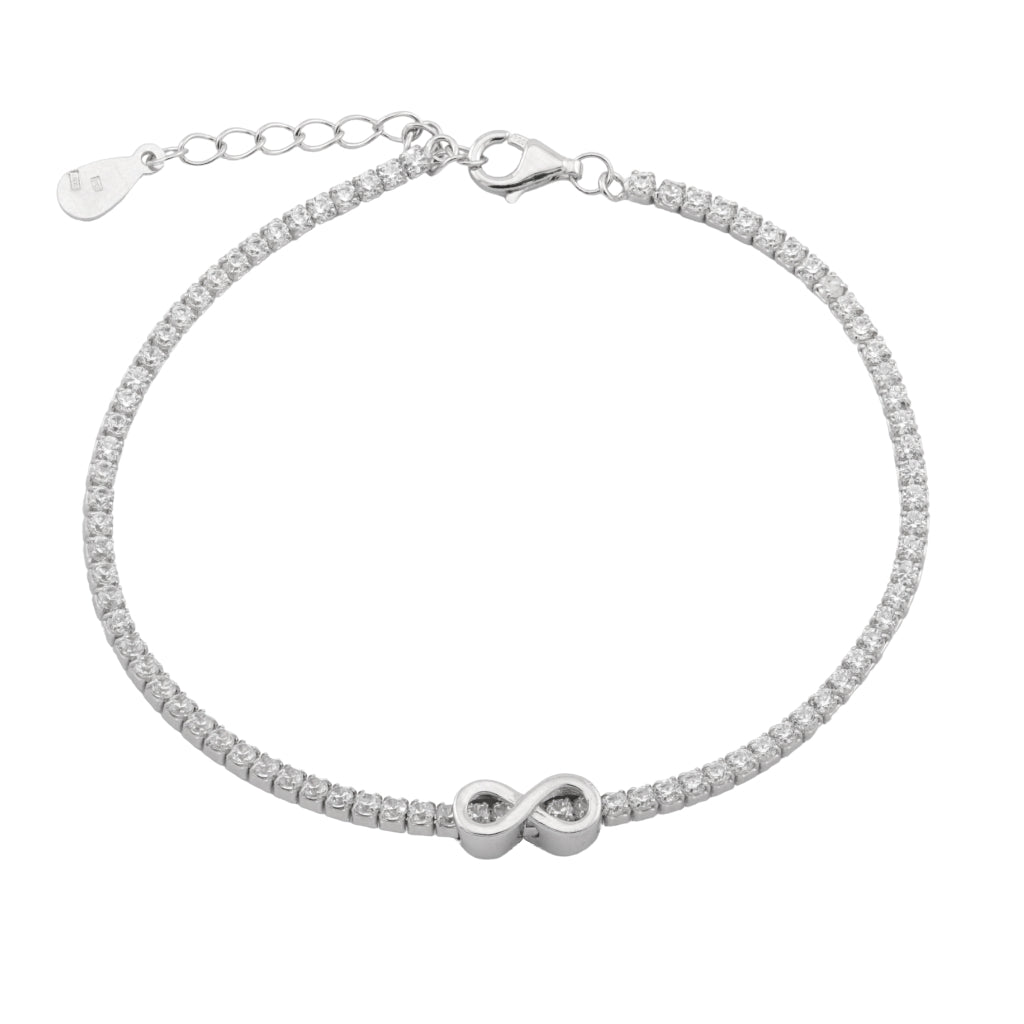 Bratara Argint Tennis Infinity Charm