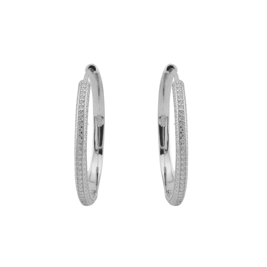 Cercei Argint Eternity Hoops 2.6cm