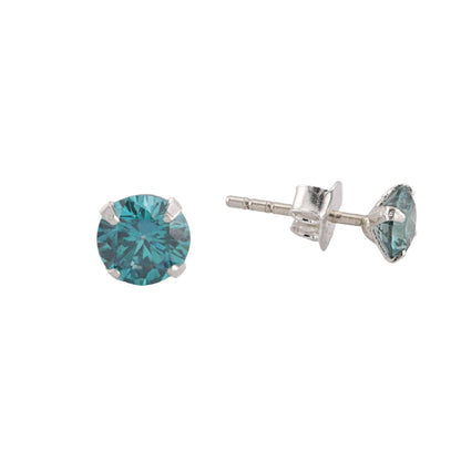 Cercei Argint Birthstone Luna Mai - Happy Turquoise